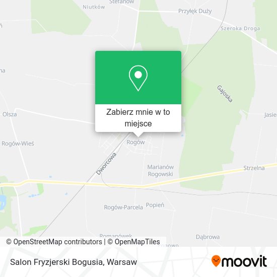 Mapa Salon Fryzjerski Bogusia