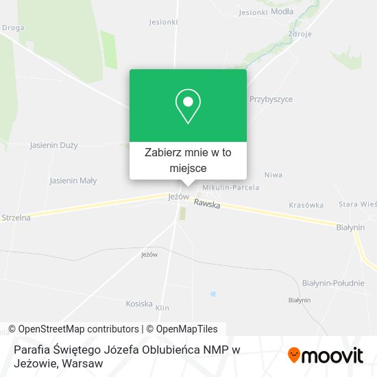 Mapa Parafia Świętego Józefa Oblubieńca NMP w Jeżowie