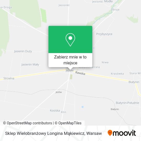 Mapa Sklep Wielobranżowy Longina Mąkiewicz