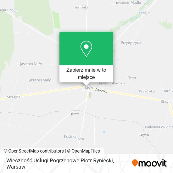 Mapa Wieczność Usługi Pogrzebowe Piotr Ryniecki