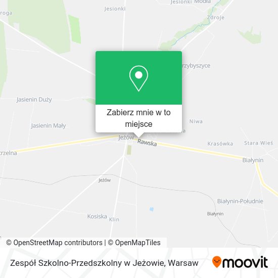 Mapa Zespół Szkolno-Przedszkolny w Jeżowie