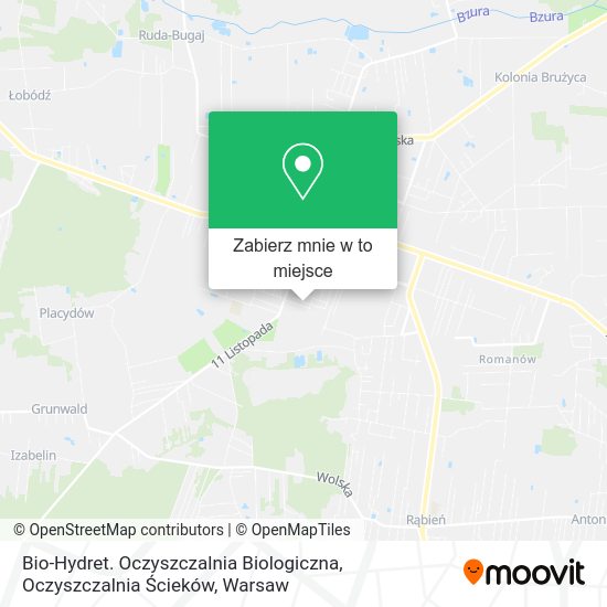 Mapa Bio-Hydret. Oczyszczalnia Biologiczna, Oczyszczalnia Ścieków