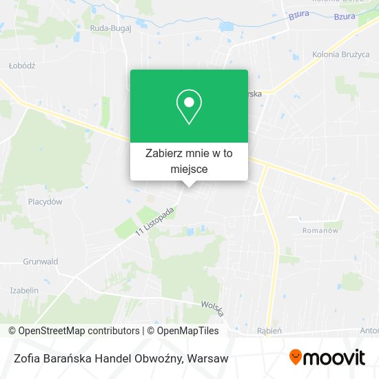 Mapa Zofia Barańska Handel Obwoźny