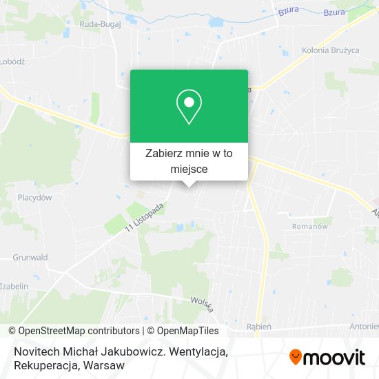 Mapa Novitech Michał Jakubowicz. Wentylacja, Rekuperacja