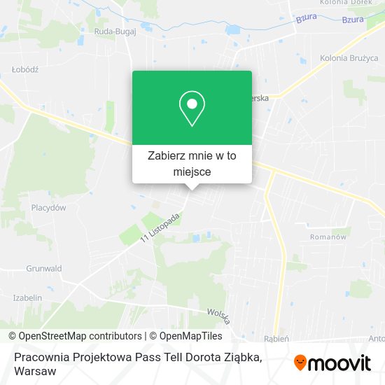 Mapa Pracownia Projektowa Pass Tell Dorota Ziąbka