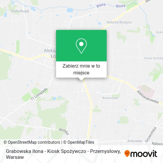 Mapa Grabowska Ilona - Kiosk Spożywczo - Przemysłowy