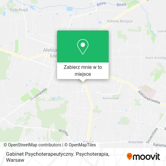 Mapa Gabinet Psychoterapeutyczny. Psychoterapia