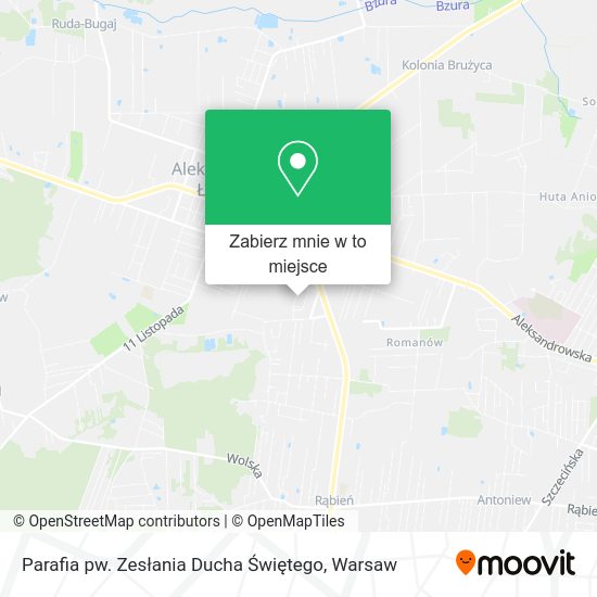 Mapa Parafia pw. Zesłania Ducha Świętego