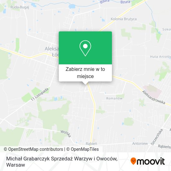 Mapa Michał Grabarczyk Sprzedaż Warzyw i Owoców