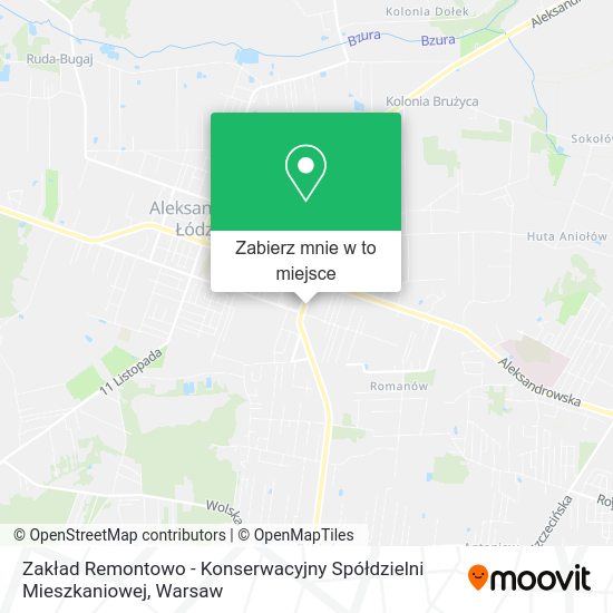 Mapa Zakład Remontowo - Konserwacyjny Spółdzielni Mieszkaniowej