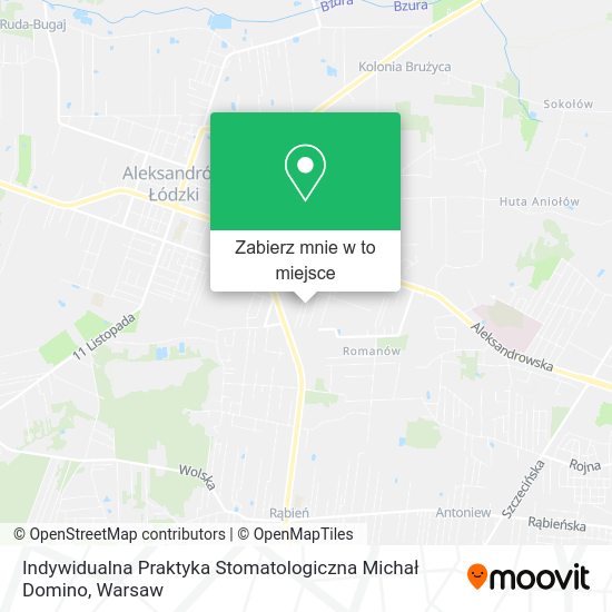 Mapa Indywidualna Praktyka Stomatologiczna Michał Domino