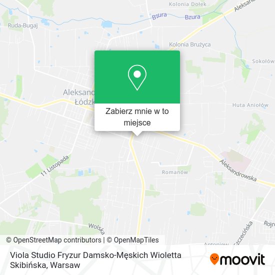 Mapa Viola Studio Fryzur Damsko-Męskich Wioletta Skibińska