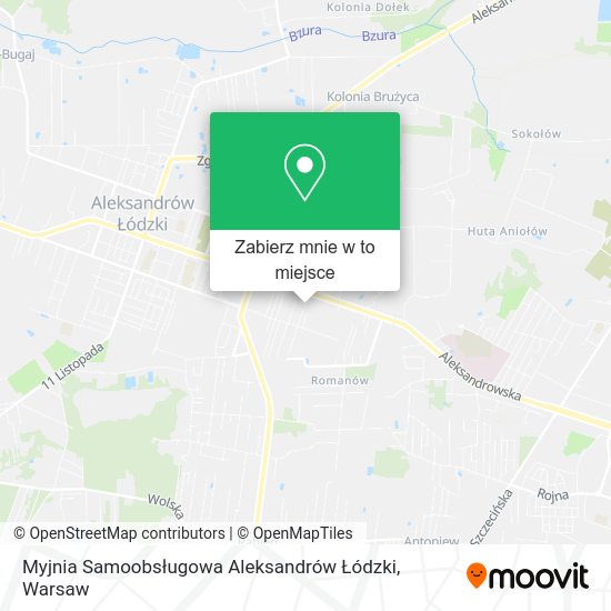 Mapa Myjnia Samoobsługowa Aleksandrów Łódzki