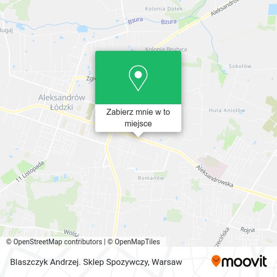 Mapa Blaszczyk Andrzej. Sklep Spozywczy