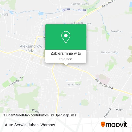 Mapa Auto Serwis Juhen