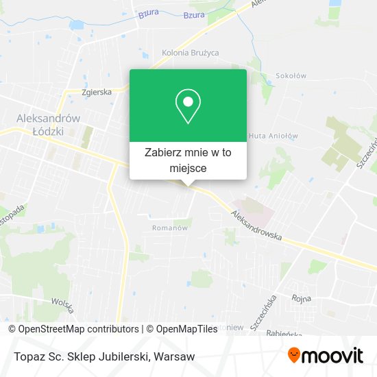 Mapa Topaz Sc. Sklep Jubilerski