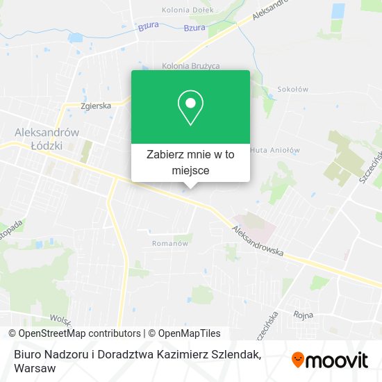 Mapa Biuro Nadzoru i Doradztwa Kazimierz Szlendak