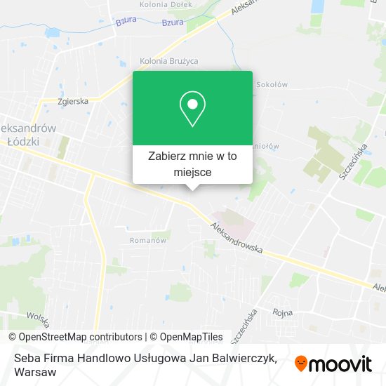 Mapa Seba Firma Handlowo Usługowa Jan Balwierczyk