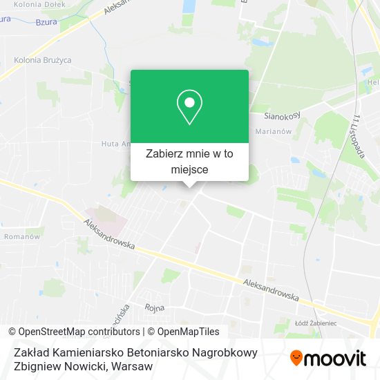 Mapa Zakład Kamieniarsko Betoniarsko Nagrobkowy Zbigniew Nowicki