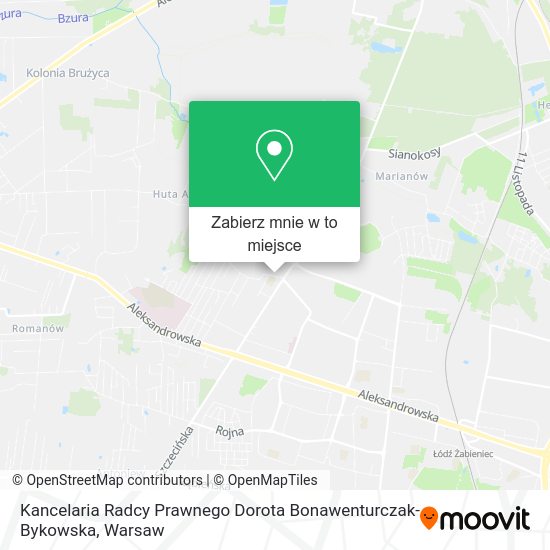 Mapa Kancelaria Radcy Prawnego Dorota Bonawenturczak-Bykowska