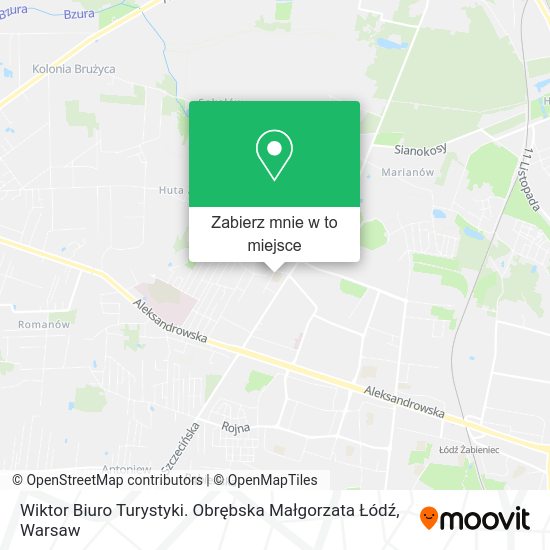 Mapa Wiktor Biuro Turystyki. Obrębska Małgorzata Łódź