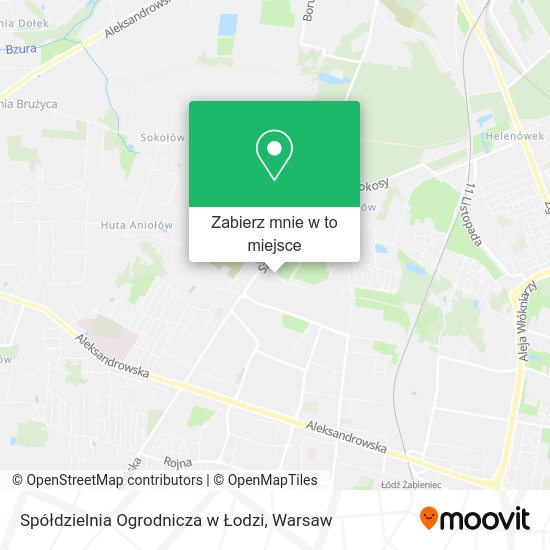 Mapa Spółdzielnia Ogrodnicza w Łodzi