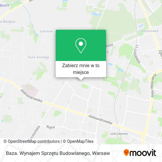 Mapa Baza. Wynajem Sprzętu Budowlanego