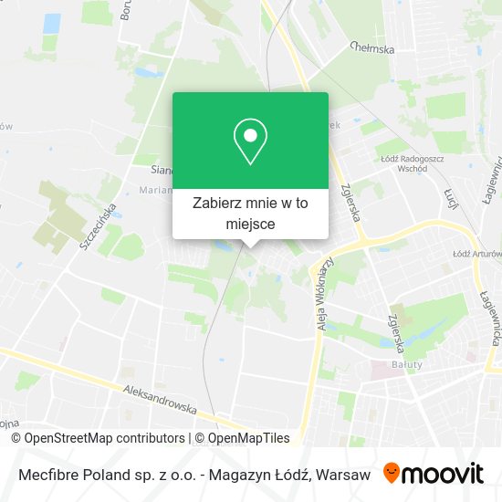 Mapa Mecfibre Poland sp. z o.o. - Magazyn Łódź