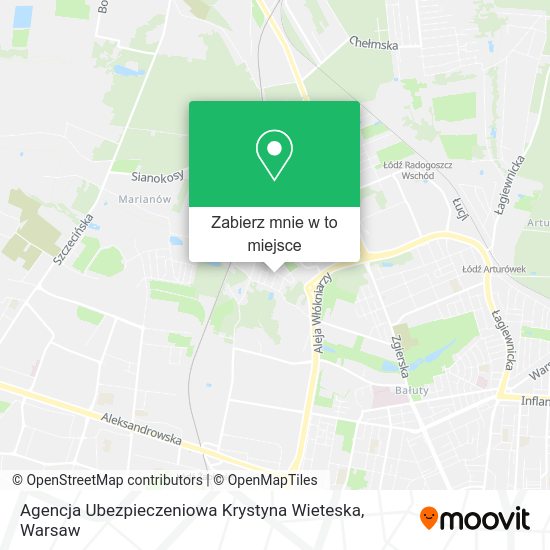 Mapa Agencja Ubezpieczeniowa Krystyna Wieteska