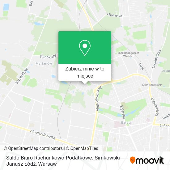 Mapa Saldo Biuro Rachunkowo-Podatkowe. Simkowski Janusz Łódź