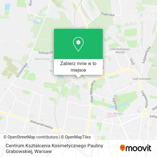 Mapa Centrum Ksztalcenia Kosmetycznego Pauliny Grabowskiej