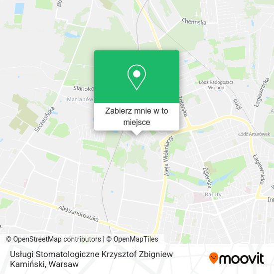 Mapa Usługi Stomatologiczne Krzysztof Zbigniew Kamiński