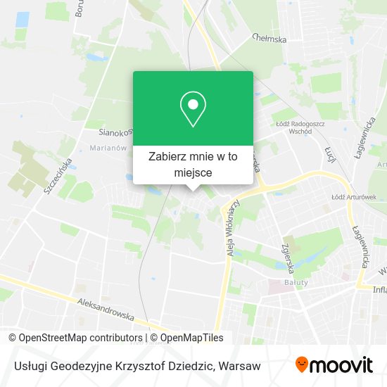 Mapa Usługi Geodezyjne Krzysztof Dziedzic