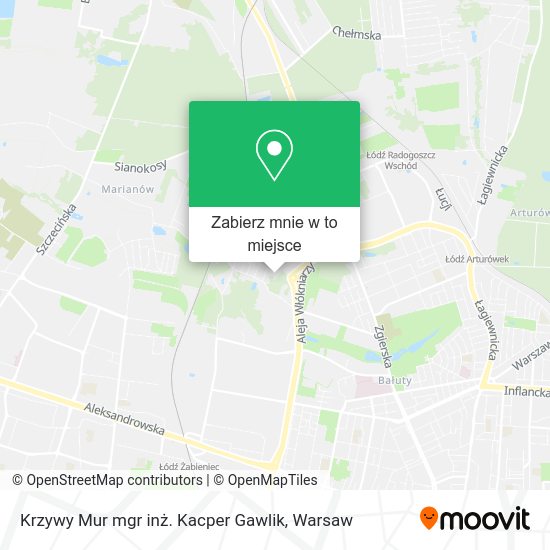 Mapa Krzywy Mur mgr inż. Kacper Gawlik