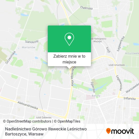 Mapa Nadleśnictwo Górowo Iławeckie Leśnictwo Bartoszyce