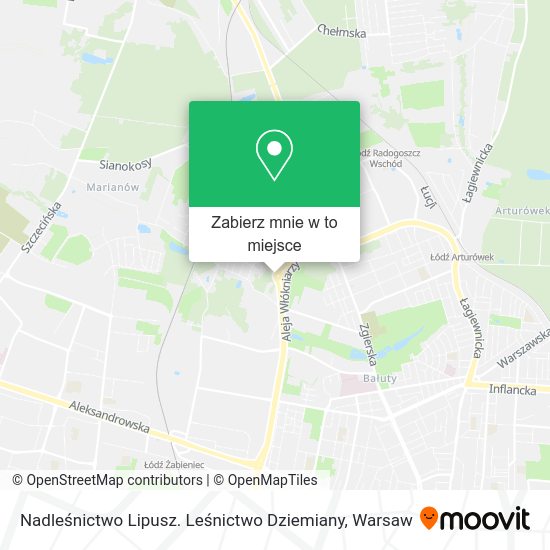 Mapa Nadleśnictwo Lipusz. Leśnictwo Dziemiany