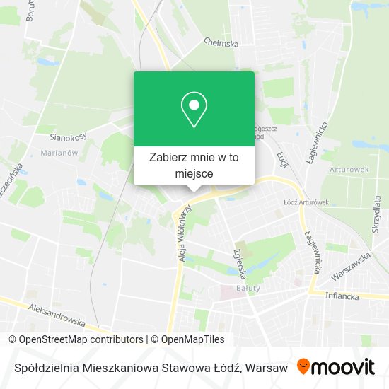 Mapa Spółdzielnia Mieszkaniowa Stawowa Łódź