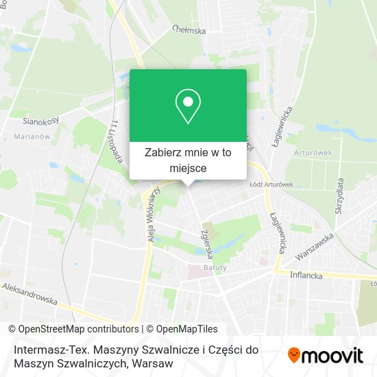 Mapa Intermasz-Tex. Maszyny Szwalnicze i Części do Maszyn Szwalniczych