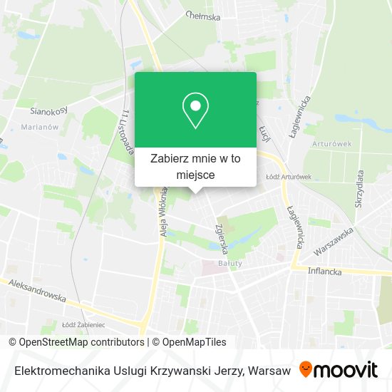 Mapa Elektromechanika Uslugi Krzywanski Jerzy