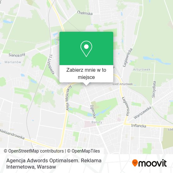 Mapa Agencja Adwords Optimalsem. Reklama Internetowa