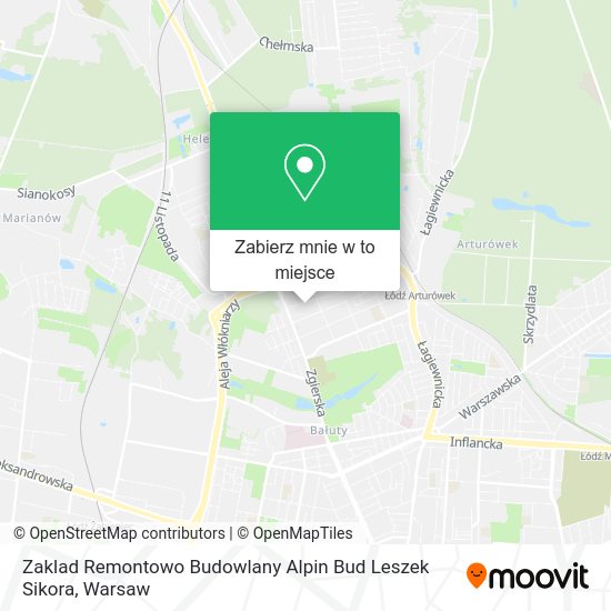 Mapa Zaklad Remontowo Budowlany Alpin Bud Leszek Sikora
