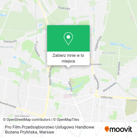 Mapa Pro Film Przedsiębiorstwo Usługowo Handlowe Bożena Prylińska