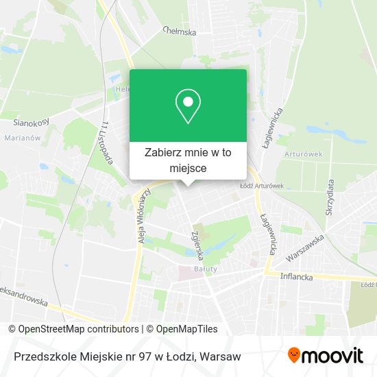 Mapa Przedszkole Miejskie nr 97 w Łodzi