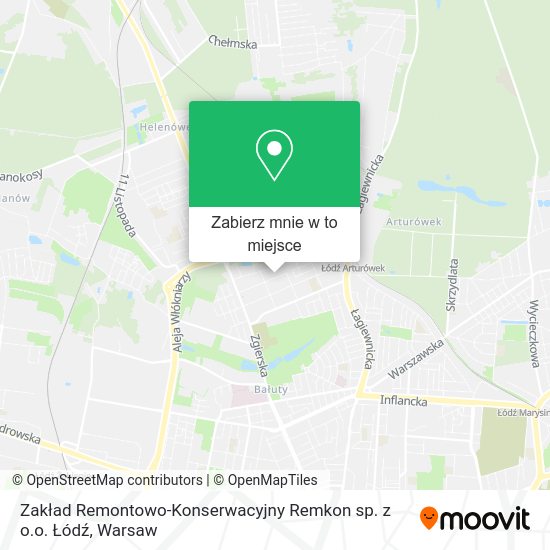 Mapa Zakład Remontowo-Konserwacyjny Remkon sp. z o.o. Łódź