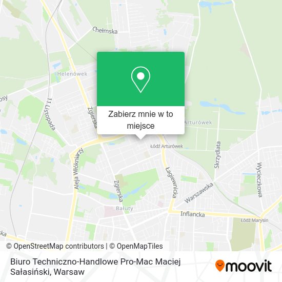 Mapa Biuro Techniczno-Handlowe Pro-Mac Maciej Sałasiński