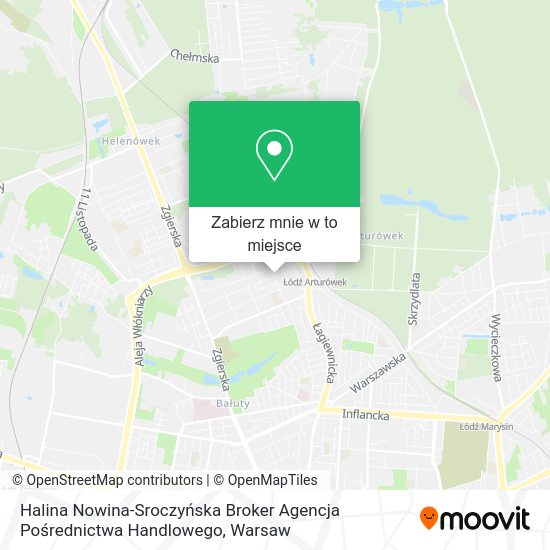 Mapa Halina Nowina-Sroczyńska Broker Agencja Pośrednictwa Handlowego