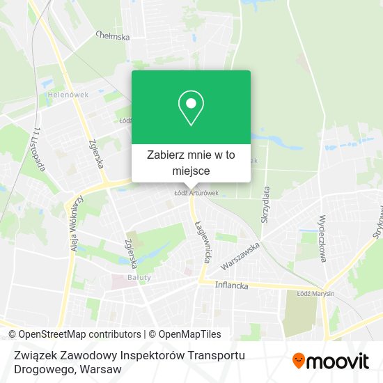 Mapa Związek Zawodowy Inspektorów Transportu Drogowego