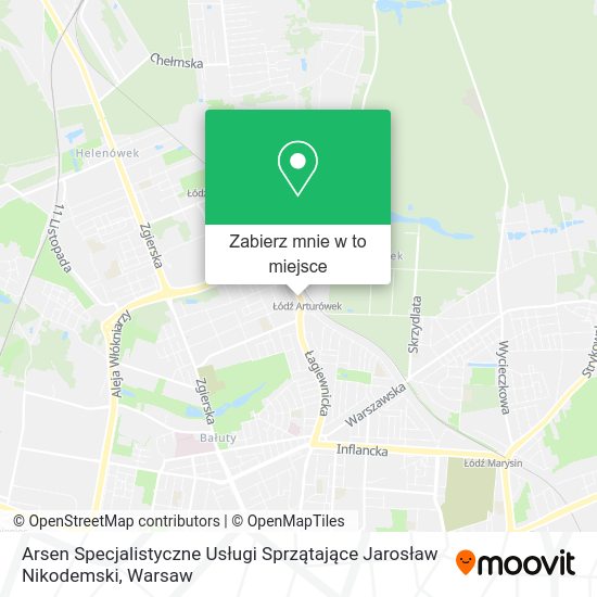 Mapa Arsen Specjalistyczne Usługi Sprzątające Jarosław Nikodemski