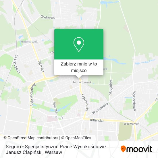 Mapa Seguro - Specjalistyczne Prace Wysokościowe Janusz Cłapiński