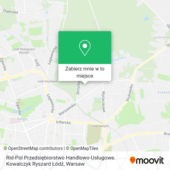 Mapa Rid-Pol Przedsiębiorstwo Handlowo-Usługowe. Kowalczyk Ryszard Łódź